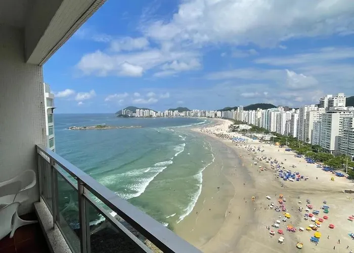 Vista Incrível pro Mar, Serviço de Praia Exclusivo, Wifi e Garagem Privativa Guarujá